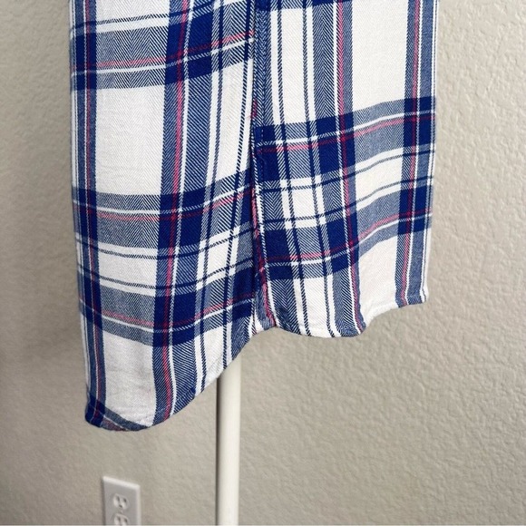 Rails Hunter Plaid Shirt Small Button Down Long Sleeve White Blue Raspberry Soft - Picture 8 of 13